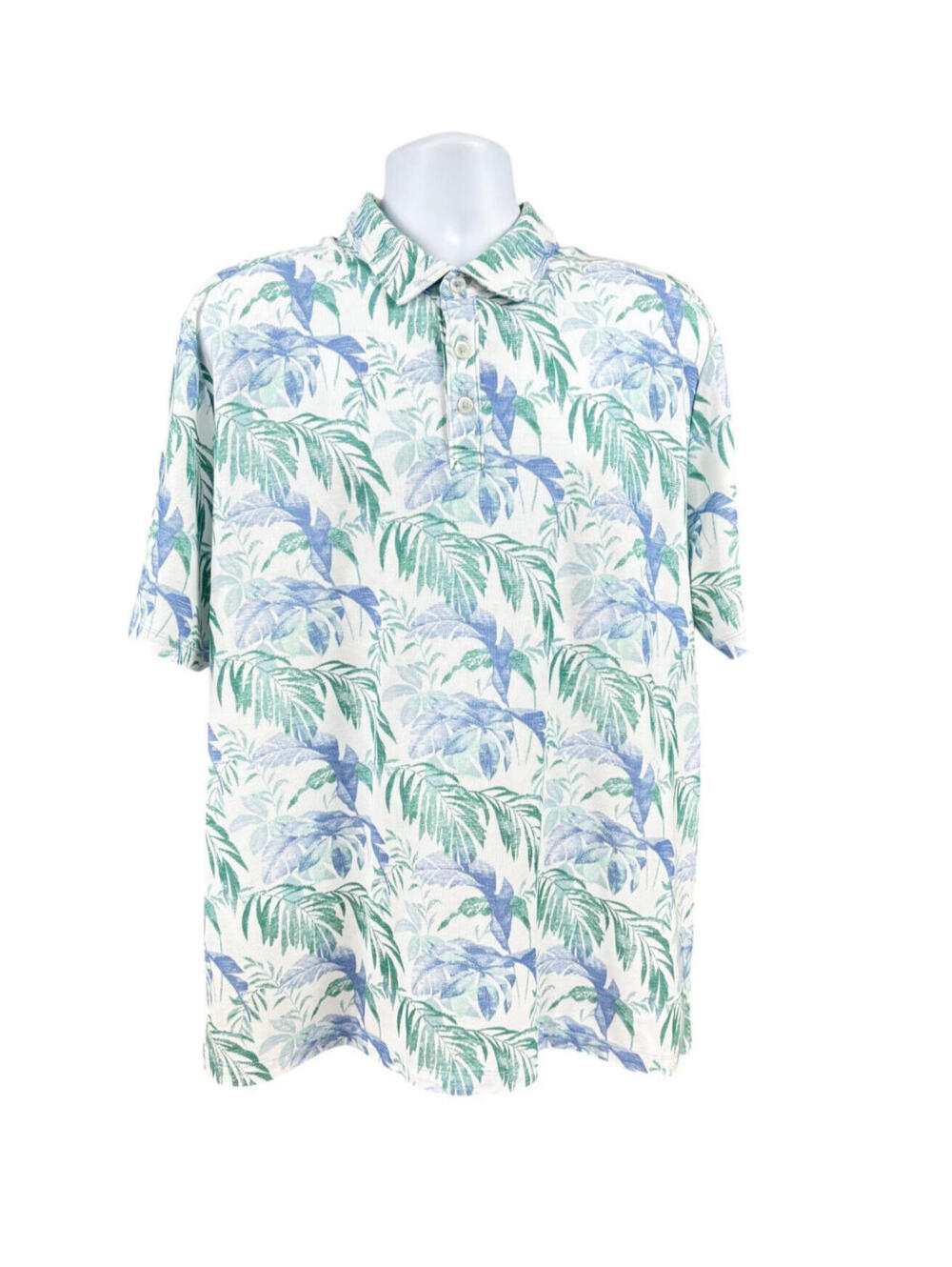 Tommy Bahama Hawaiian Polo Shirt Mens Size XL Supima Cotton Short Sleeve